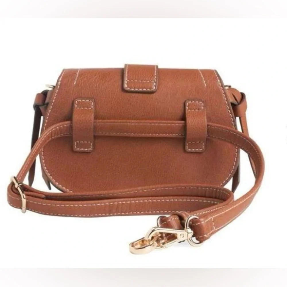 Rachel Zoe Crossbody Tan Convertible Hip Shoulder Vegan Leather Bag NEW - Picture 4 of 10